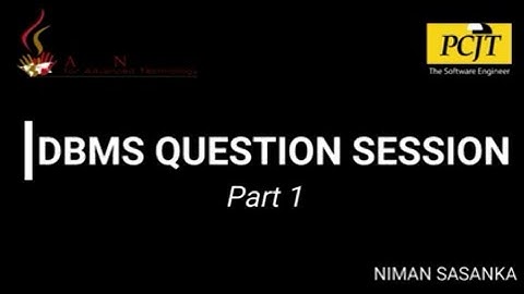 Database Management System Question Session part 1 #dbms #question