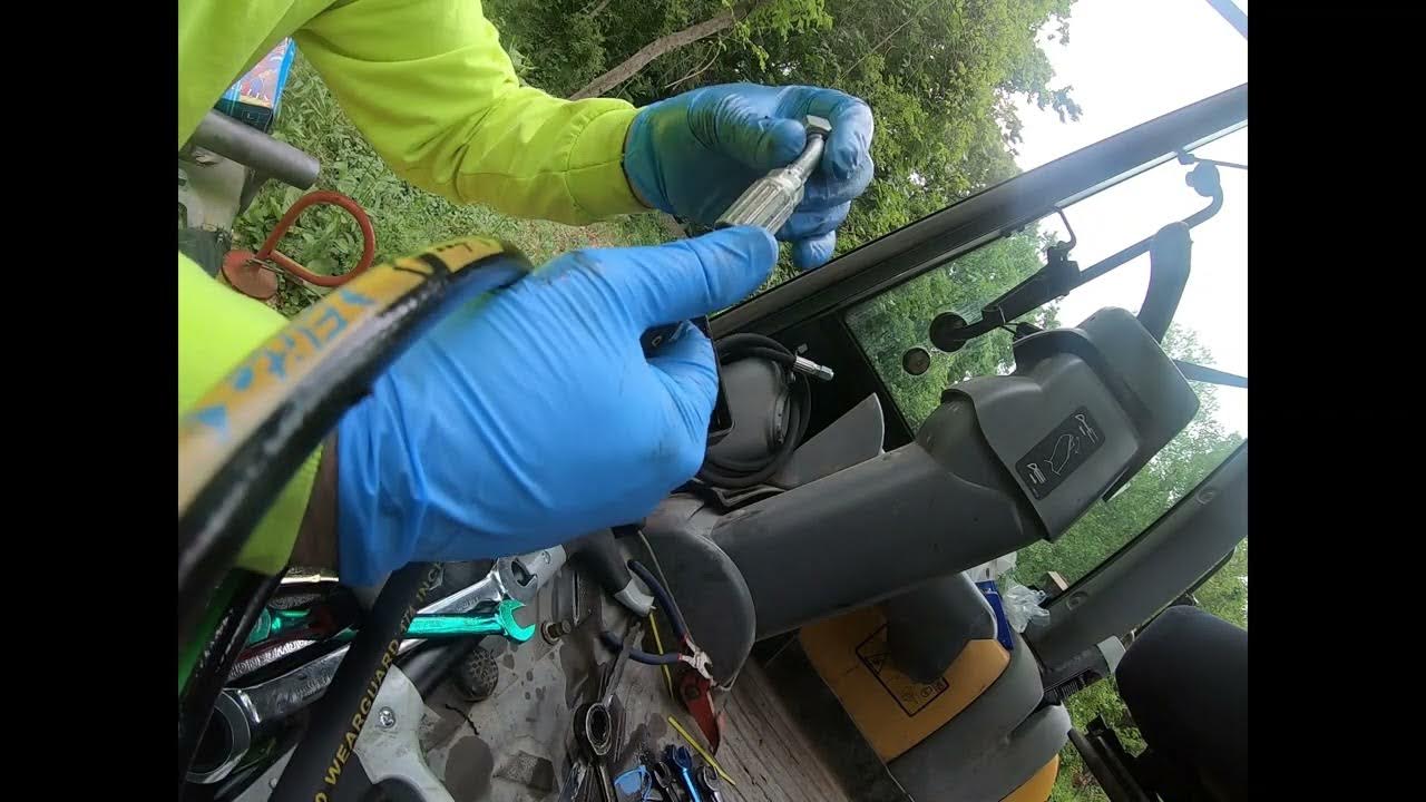 Replacing hydraulic lines on Volvo BL70 Backhoe Pilot controls YouTube