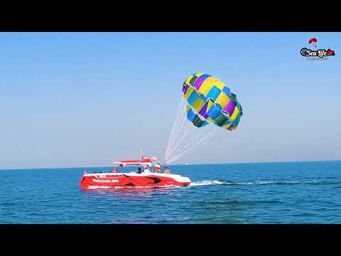 Experience the Best Dubai Parasailing Boat Tour with Sea Life Watersports🪂