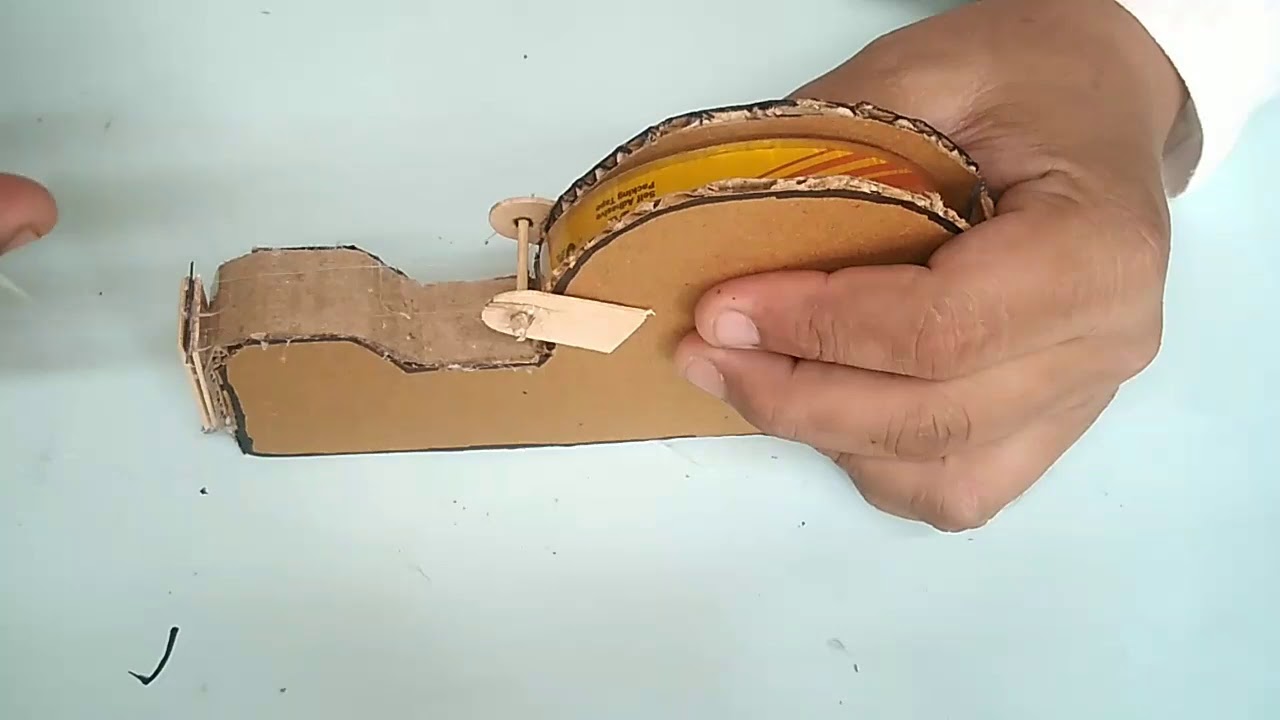 How to make tape cutter or tape dispenser using cordboard sheets. YouTube