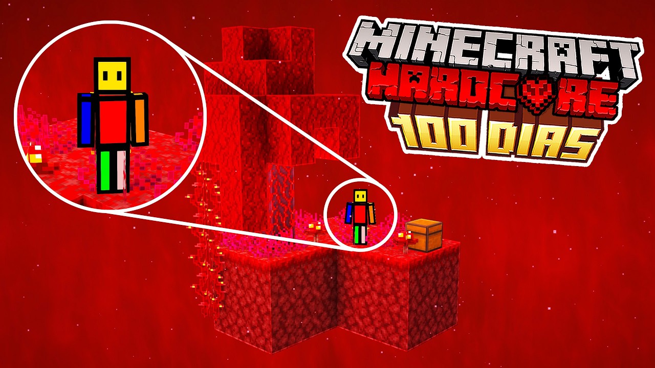 Sobreviví 100 Días en SKYBLOCK del NETHER 🔥en Minecraft Hardcore