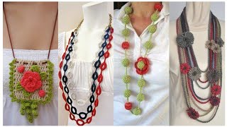 Most Elegant Cute Crochet Hand knitting Necklace Designer Free Patterns Diy Projects