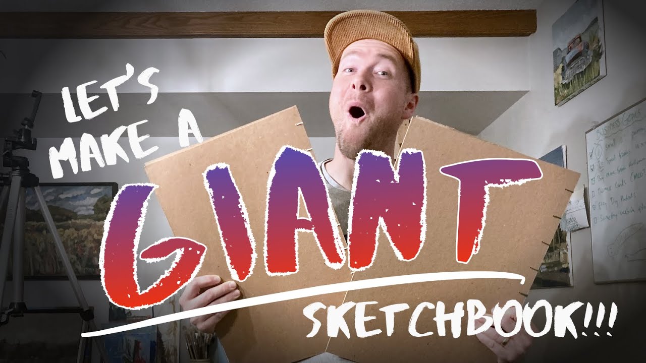 Making a HUMONGOUS Sketchbook + Art Supply Shopping | Artist Vlog #4