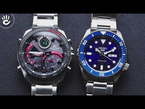 Review 2 chiếc đồng hồ Seiko SRPD51K1 và Casio ECB-900DB-1ADR