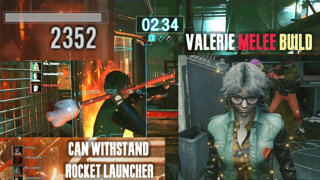 PS4 Tankerie Melee Build (Super Buff) -Valerie- Resident Evil Resistance Survivors P144