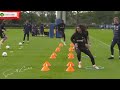 Chelsea training today  warm up  activation drills