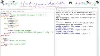 Python16 If setning inne i while løkke