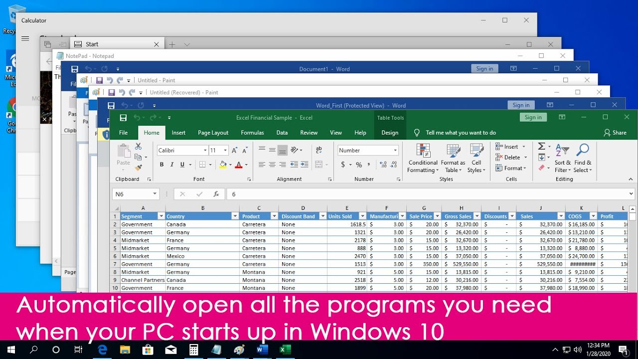 Automatically open software when turning on the computer