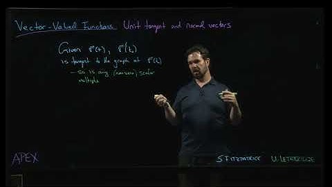Vector-Valued Functions - Unit Tangent and Normal Vectors: 01. Tangent Vectors