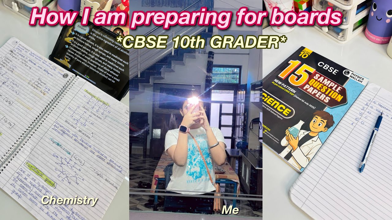 Preparing for boards | *CBSE 10th grader* | hectic study | tensed 😭 ...