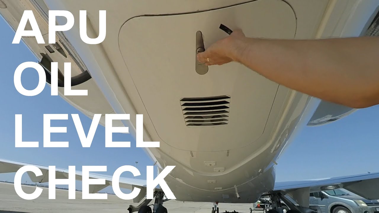 Auxiliary Power Unit (APU)  Oil Level Check - Bombardier Challenger 605