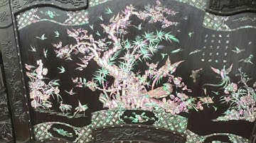 Bình phong cẩn ốc xà cừ