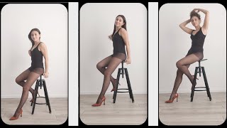 TRY ON HAUL VIDEO PORTRAIT:Lingerie, Bodysuit, Pantyhose, Stockings, Tights,High Heels (Vertical 4K)