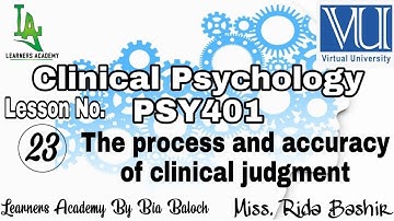 Clinical Psychology PSY401 VU Urdu | Lecture No. 23 | Learners Academy By Bia Baloch