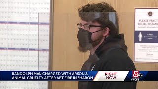 Man accused of setting apartment on fire with dog inside