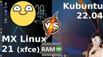MX Linux 21 (XFCE) vs Kubuntu 22.04: RAM Usage