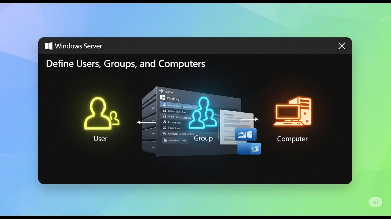 02) Define users, groups, and computers. - YouTube