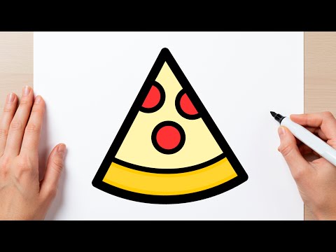 COMO DESENHAR UMA PIZZA FÁCIL | PASSO A PASSO