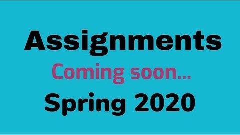 AIOU Assignments Spring 2020 I Moalim