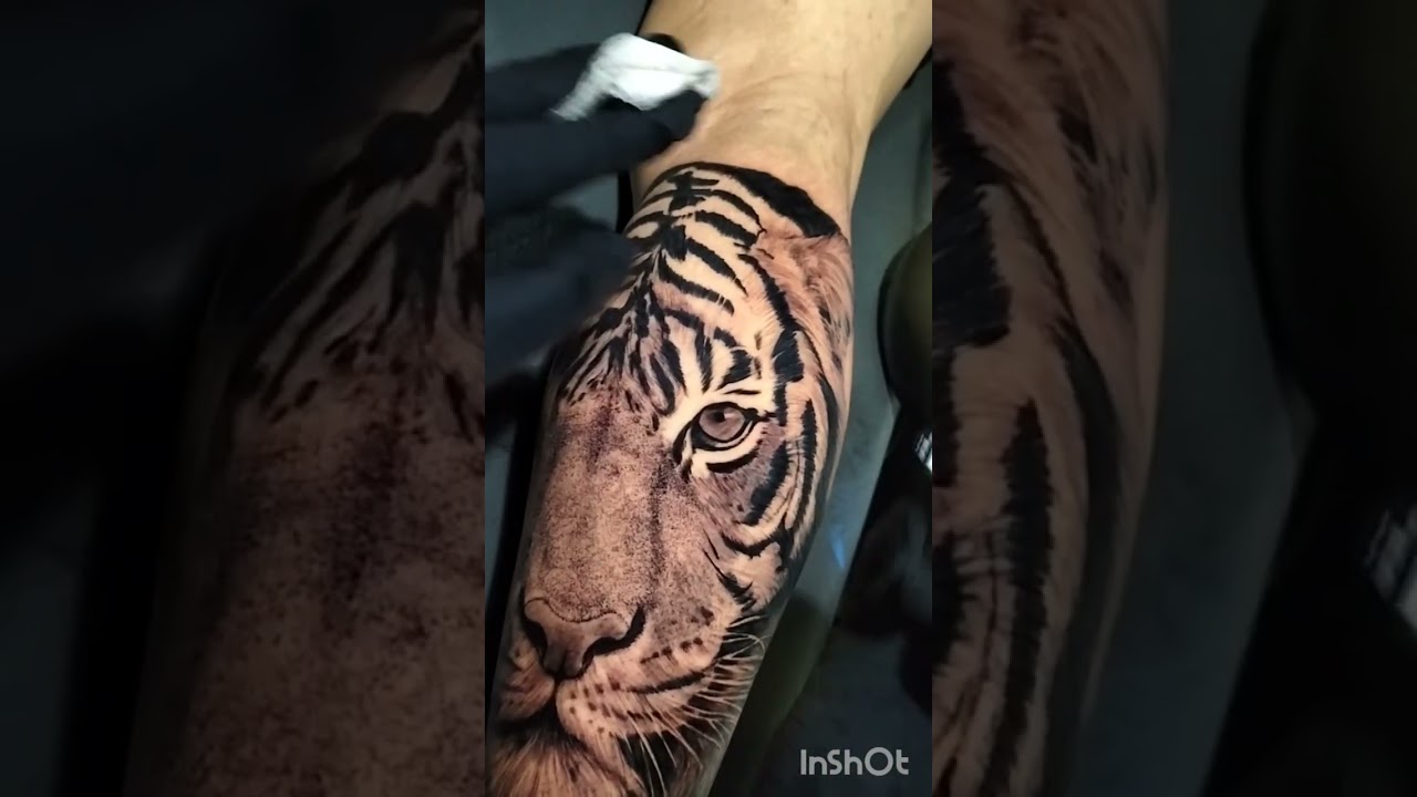 Black and Gray Tiger Tattoo Tutorial