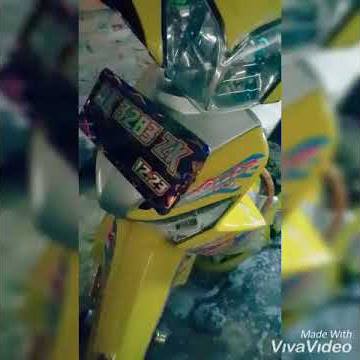 modifikasi supra x 125 harian, silver kuning.