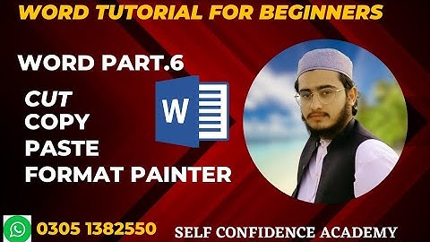 cut copy and paste in ms word 2013/how to use format painter in word.