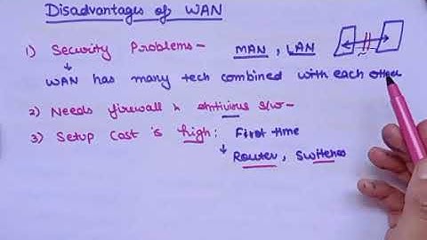 Disadvantages of WAN|Data communication and computer networks|Lec 33|Ankita Sood