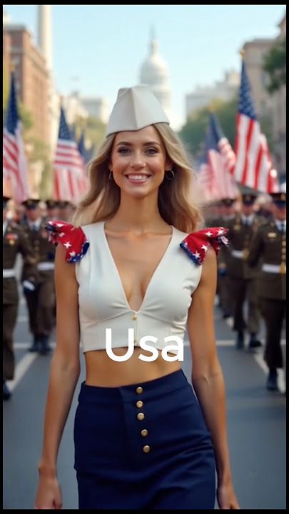 6 beautiful female soldiers E3😍❤️ #soldier #beautifulwomen #military #midjourney #ai #countries