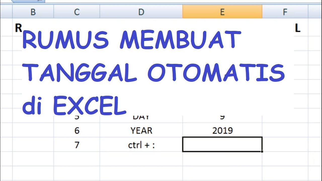 Rumus Membuat Tanggal Otomatis di Excel  Trik dan Tips Excel #geminitube