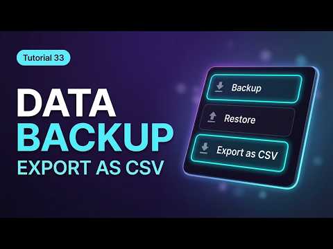 Backup, restore & CSV | Madda Tasks Tutorial 33