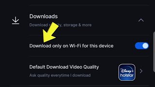 how to enable download only Wi-Fi in Disney hotstar app | download only on Wi-Fi for this device screenshot 4