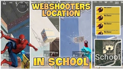 ALL 4 WEBSHOOTERS LOCATIONS in SCHOOL APARTMENTS 🔥 NEW SPIDERMAN™ 🕷️🕸️ Mode in BGMI/PUBG 😱