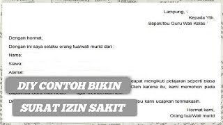 CONTOH BIKIN SURAT IZIN SAKIT