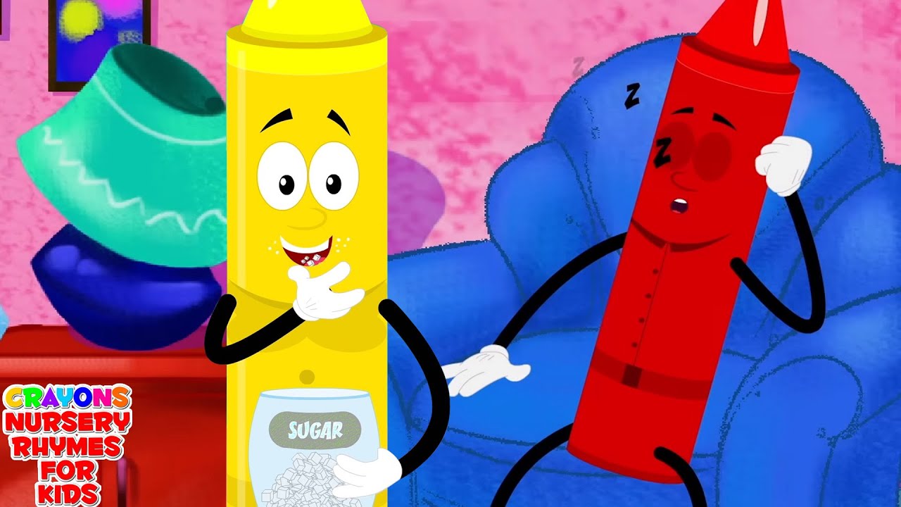 Johny Johny Yes Papa | Crayons Nursery Rhymes and Baby Songs | Preschool Learning Videos