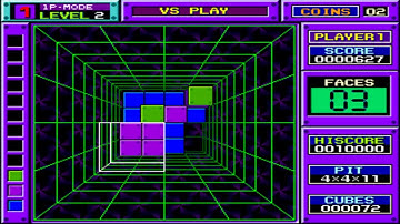 ARCADE MACHINES MAME BLOCK OUT By TECHNOS JAPAN In 1989 TETRIS 3D