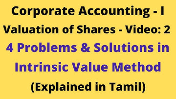 4 Problems with Solution in Valuation of Shares|Video-2|Intrinsic Value Methos|Corporate Accounting