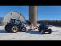 Putting Soybean Meal In The Bulk Bin and Trouble With The Barn Cleaner!