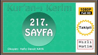 Kuranı Kerim Sayfa 217, Okuyan Hafız Davut Kaya