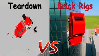 Teardown Vs Brick Rigs - Cars Falls Out Of The Building