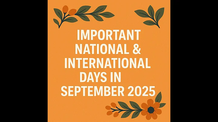 September 2025 National and International Important Days | Full List for Students and Exams