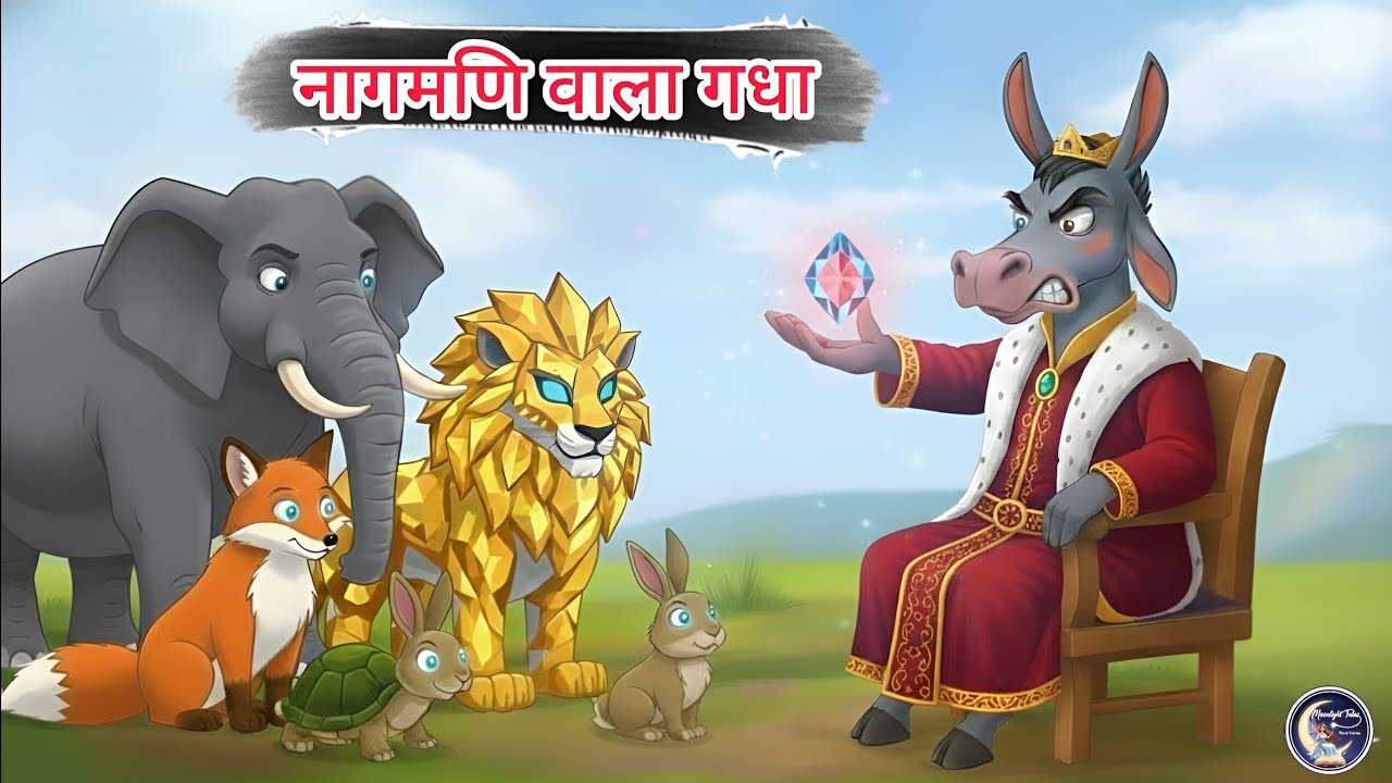  नागमणि वाला गधा जो बन गया जंगल का राजा | moral story | bacho ka cartoon video | moonlight tales 99 