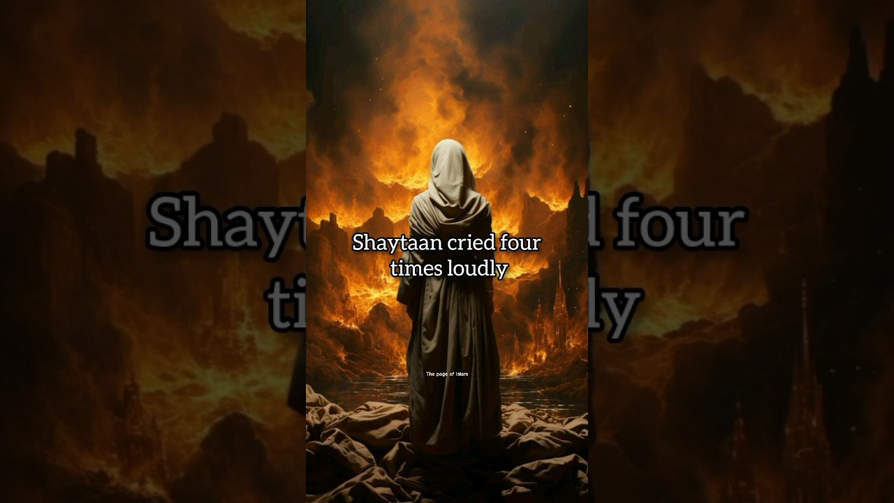 when did shaytaan cry Loudly? 