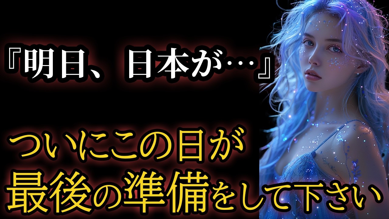 ついにこの日が来ます。いますぐ最後の準備をしてください。