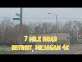 7 Mile Road 4K. Detroit, Michigan. From Hood to Country.