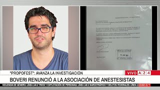 🔴 'PROPOFEST': HERNÁN BOVERI RESIGNED FROM THE ASSOCIATION OF ANESTHETISTS
