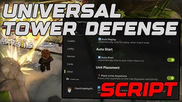 [💎BEST] Universal Tower Defense Script Gui Auto Farm, Infinite Gems & Dupe Units - Roblox 2025