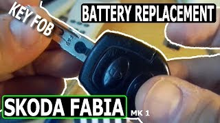 Skoda Fabia KEY FOB BATTERY REPLACEMENT (99-07) - YouTube
