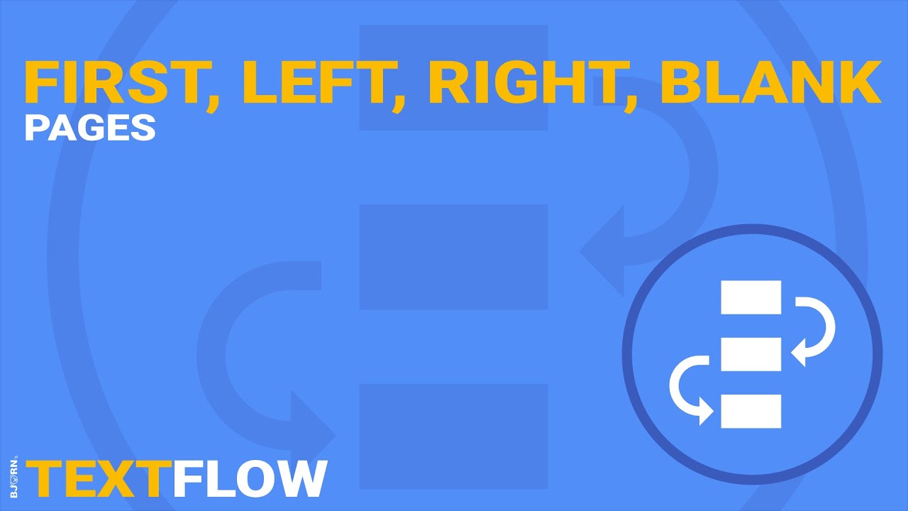 Bjorn's Text Flow - First, Left, Right and Blank masterpages - YouTube