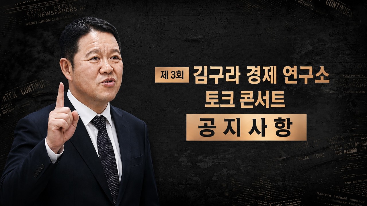 📢 제3회 김구라 경제 연구소 토크 콘서트 공지!