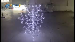 3D led snowflake decoration light